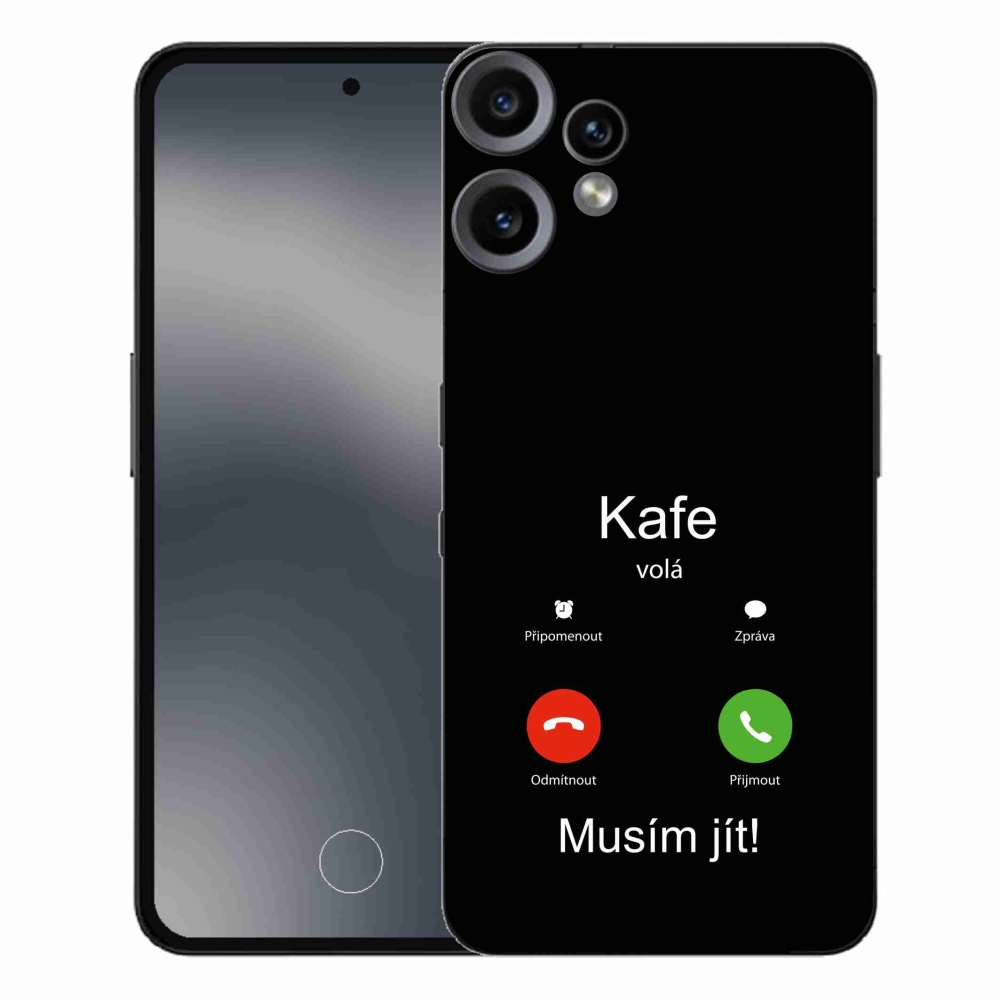 Gelový kryt mmCase na Nothing CMF Phone 2 Pro - kafe volá černé pozadí