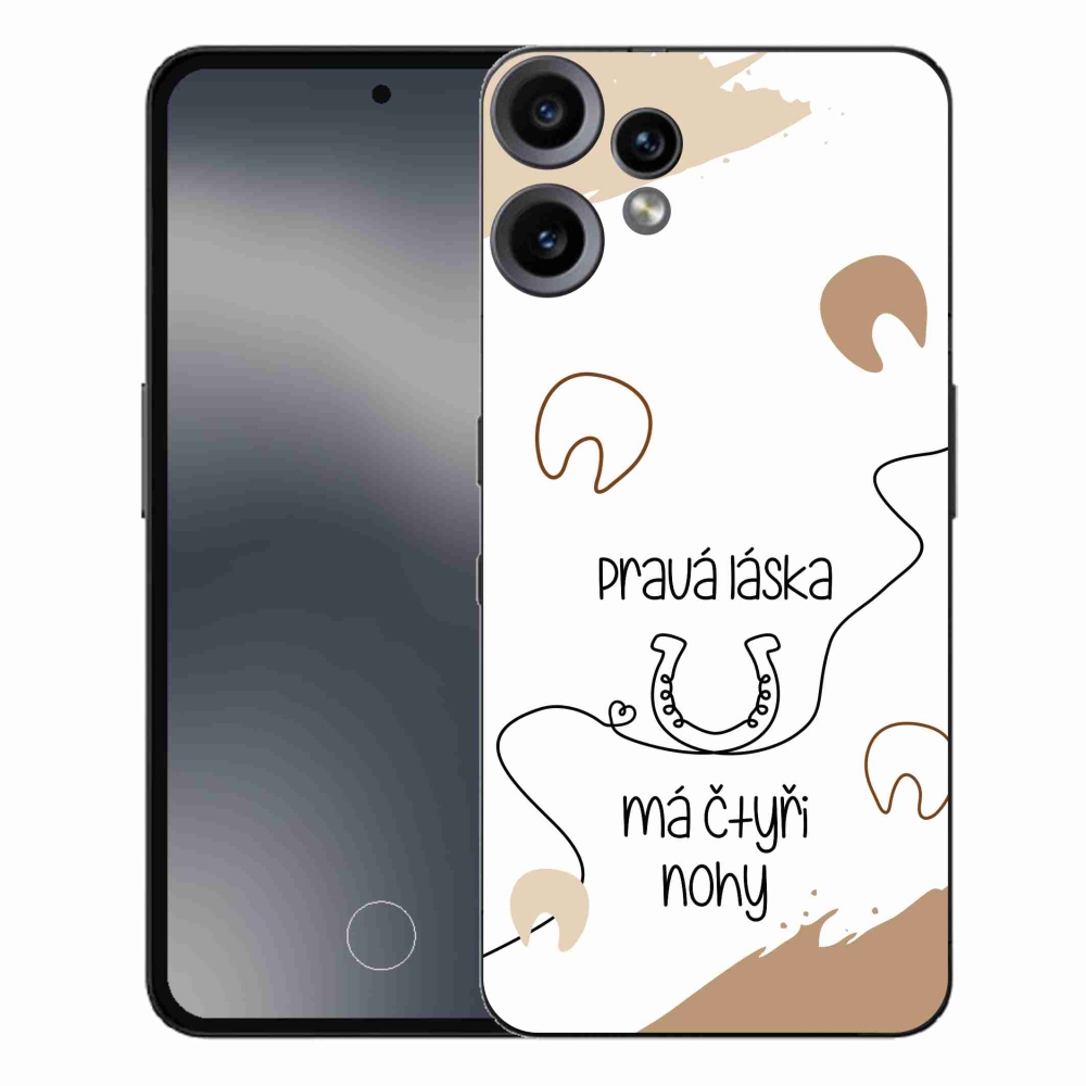 Gelový kryt mmCase na Nothing CMF Phone 2 Pro - koňský motiv bílé pozadí