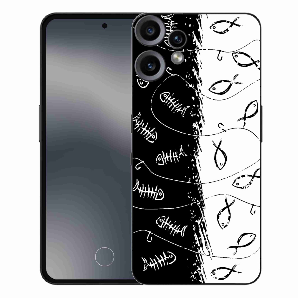 Gelový kryt mmCase na Nothing CMF Phone 2 Pro - kostry a rybky