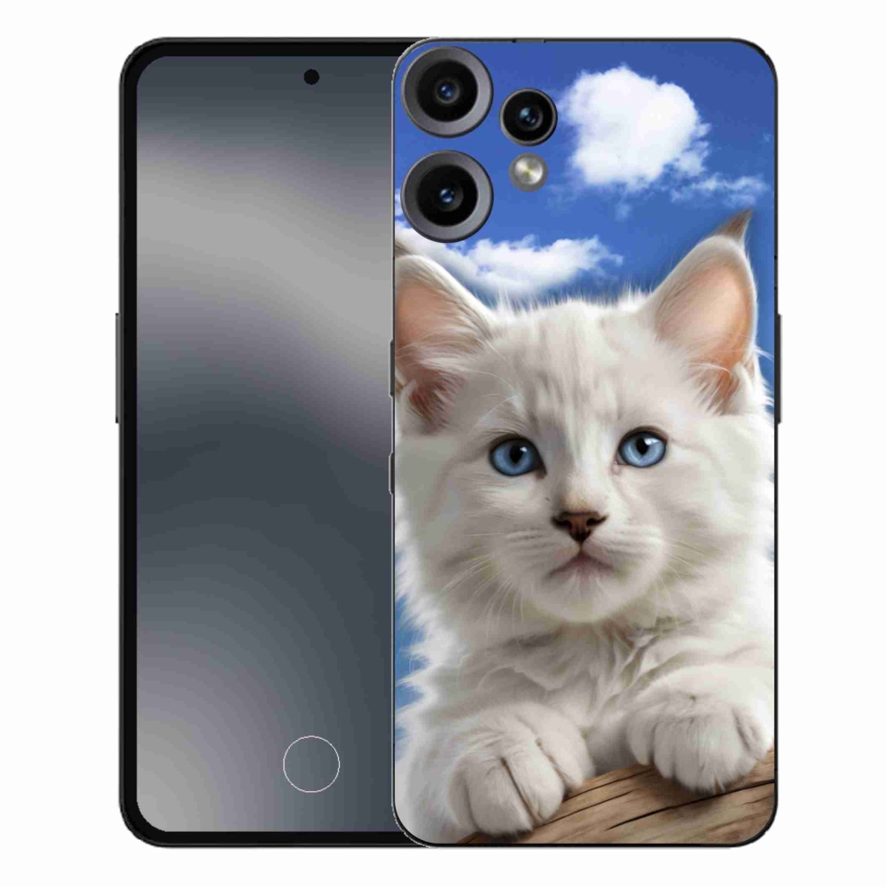 Gelový kryt mmCase na Nothing CMF Phone 2 Pro - kotě a oblaka