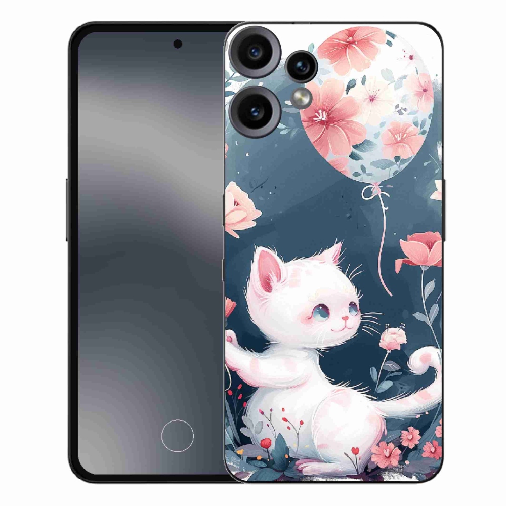 Gelový kryt mmCase na Nothing CMF Phone 2 Pro - kotě s balónkem