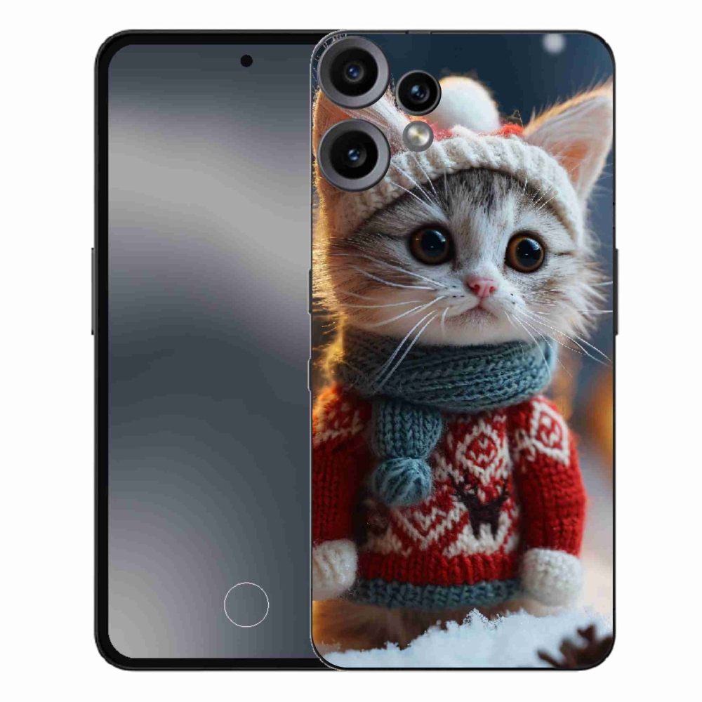Gelový kryt mmCase na Nothing CMF Phone 2 Pro - kotě ve svetru