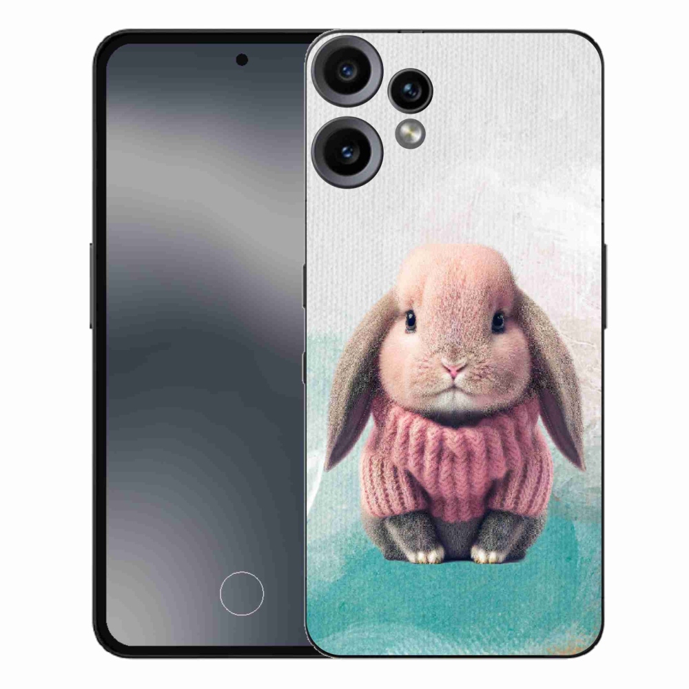 Gelový kryt mmCase na Nothing CMF Phone 2 Pro - králíček ve svetru