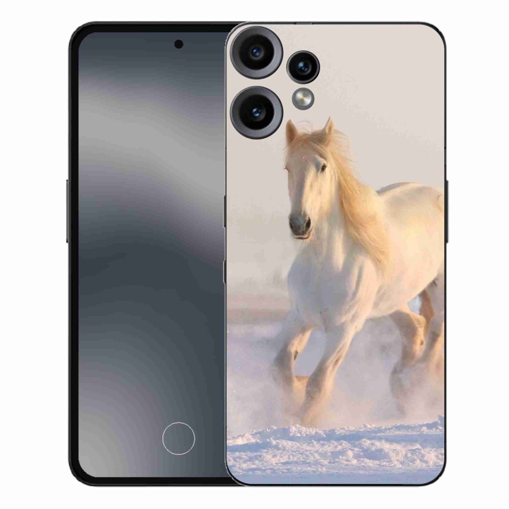 Gelový kryt mmCase na Nothing CMF Phone 2 Pro - kůň ve sněhu