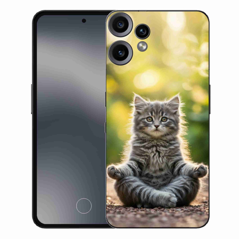 Gelový kryt mmCase na Nothing CMF Phone 2 Pro - meditující kotě