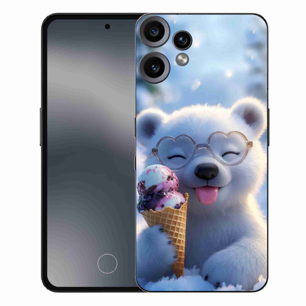 Gelový kryt mmCase na Nothing CMF Phone 2 Pro - medvídek se zmrzlinou