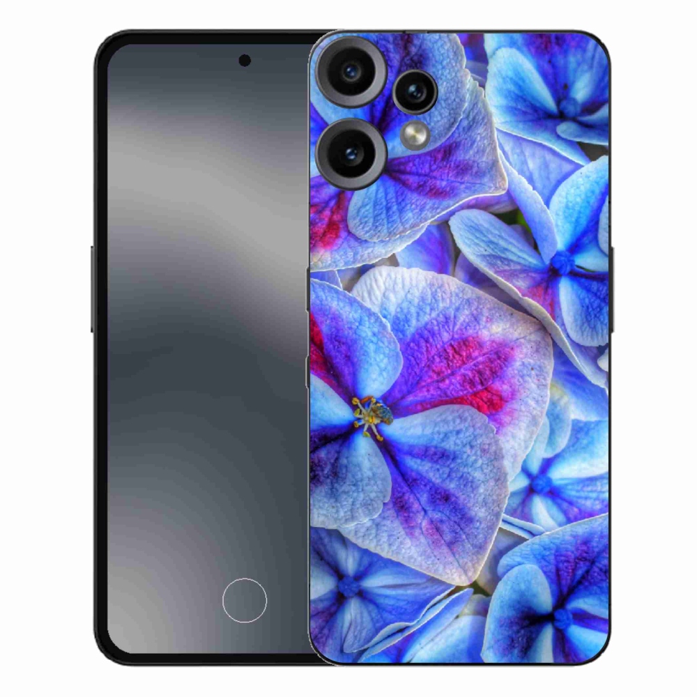 Gelový kryt mmCase na Nothing CMF Phone 2 Pro - modré květy 1