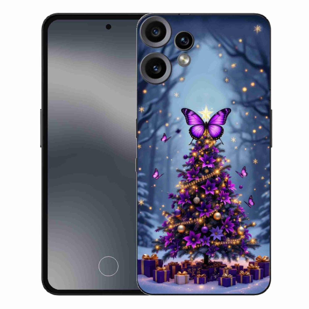 Gelový kryt mmCase na Nothing CMF Phone 2 Pro - motýlí vánoční stromek
