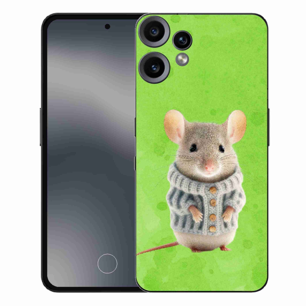 Gelový kryt mmCase na Nothing CMF Phone 2 Pro - myška ve svetru