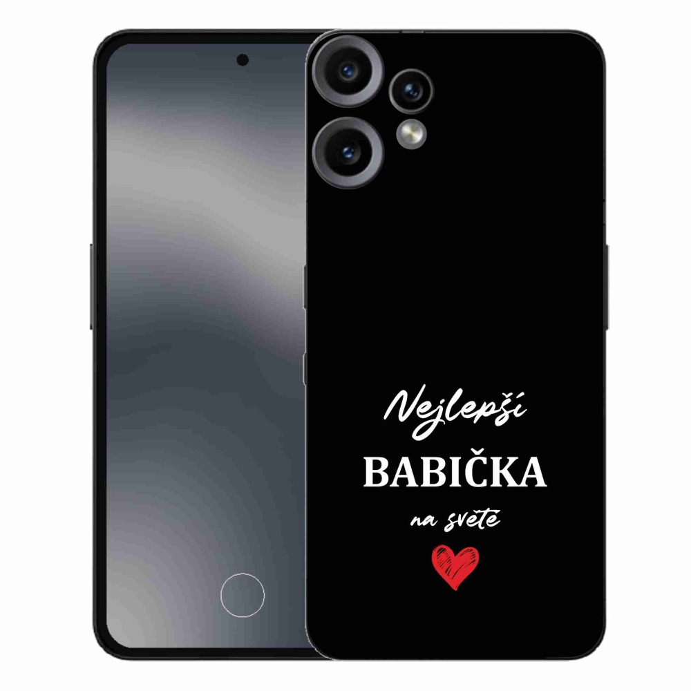 Gelový kryt mmCase na Nothing CMF Phone 2 Pro - nejlepší babička 1 černé pozadí