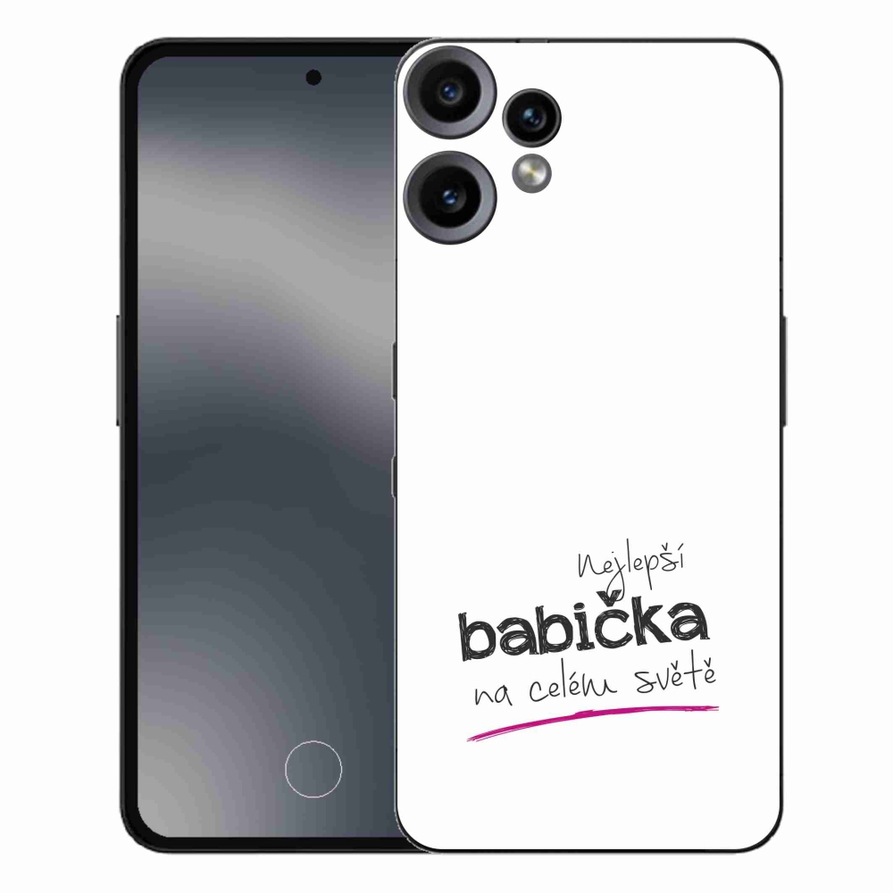 Gelový kryt mmCase na Nothing CMF Phone 2 Pro - nejlepší babička 4 bílé pozadí
