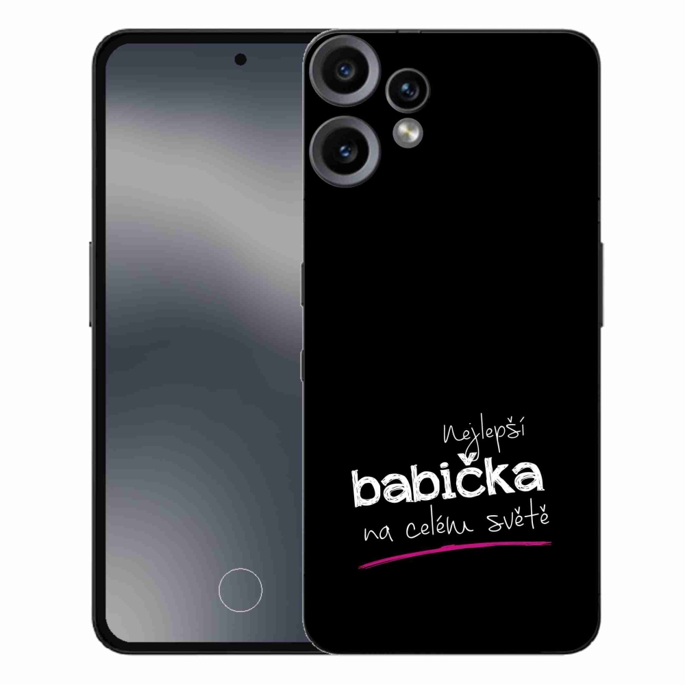 Gelový kryt mmCase na Nothing CMF Phone 2 Pro - nejlepší babička 4 černé pozadí