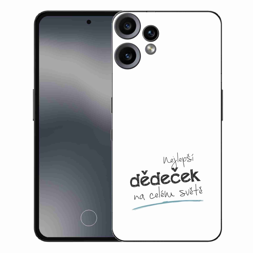 Gelový kryt mmCase na Nothing CMF Phone 2 Pro - nejlepší dědeček 3 bílé pozadí