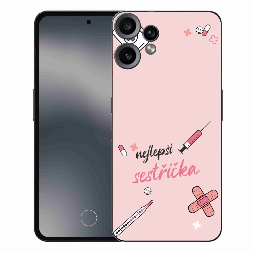 Gelový kryt mmCase na Nothing CMF Phone 2 Pro - nejlepší sestřička růžové pozadí