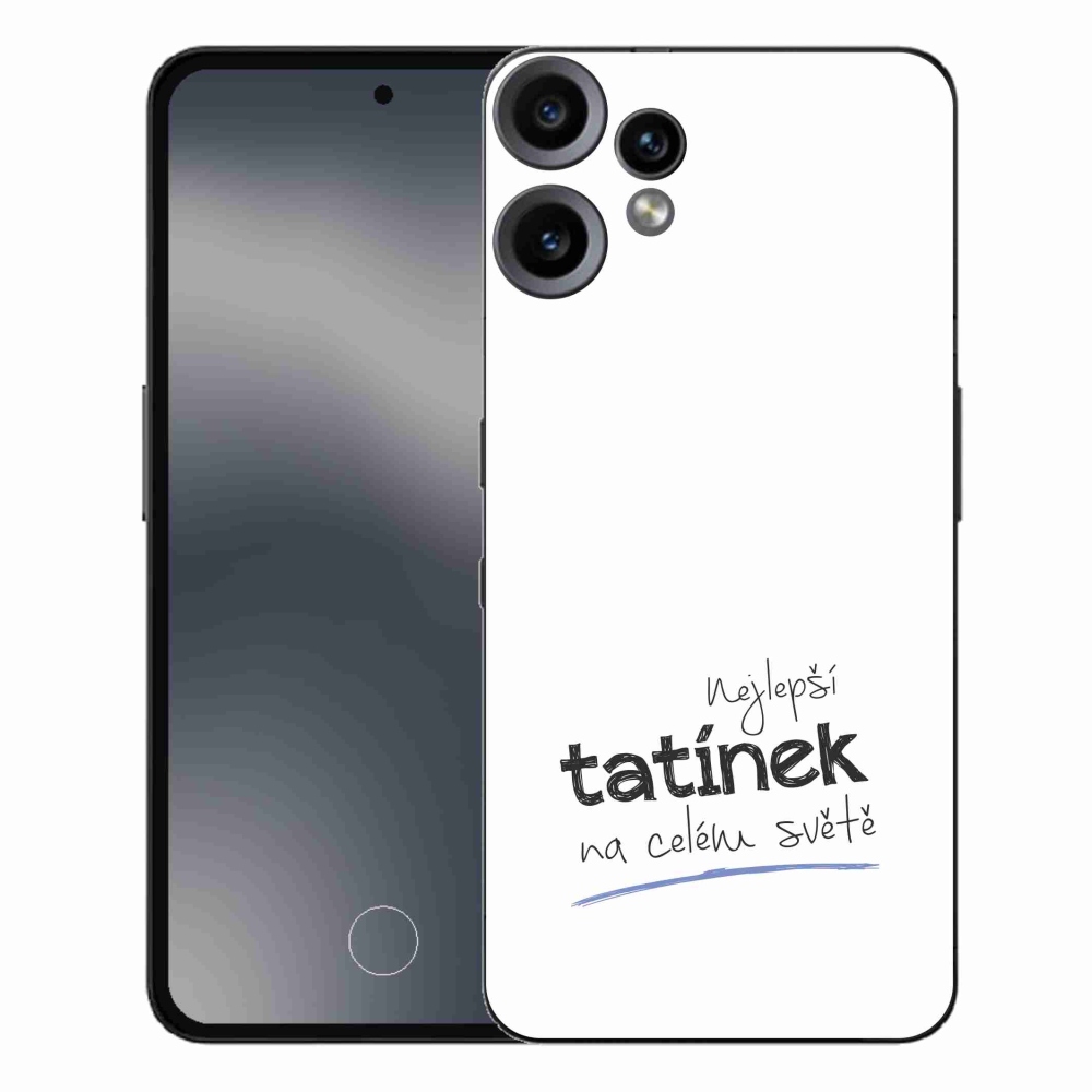 Gelový kryt mmCase na Nothing CMF Phone 2 Pro - nejlepší tatínek 4 bílé pozadí