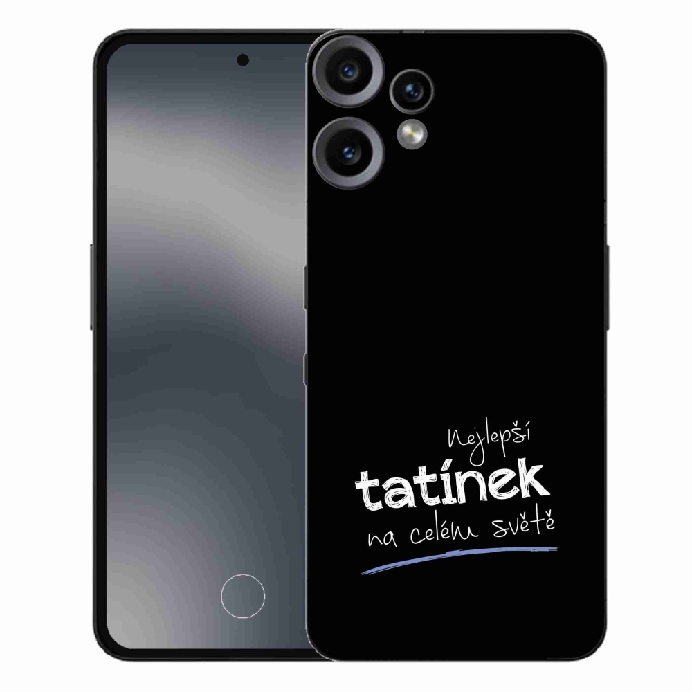 Gelový kryt mmCase na Nothing CMF Phone 2 Pro - nejlepší tatínek 4 černé pozadí