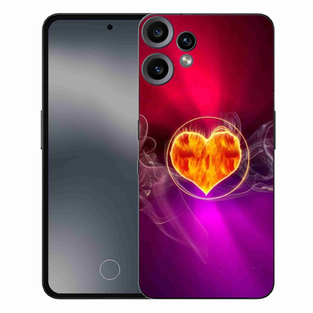 Gelový kryt mmCase na Nothing CMF Phone 2 Pro - ohnivé srdce