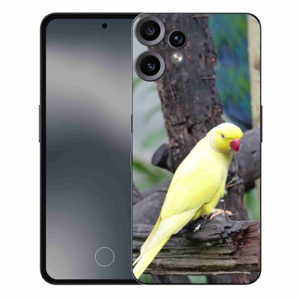 Gelový kryt mmCase na Nothing CMF Phone 2 Pro - papoušek alexandr žlutý