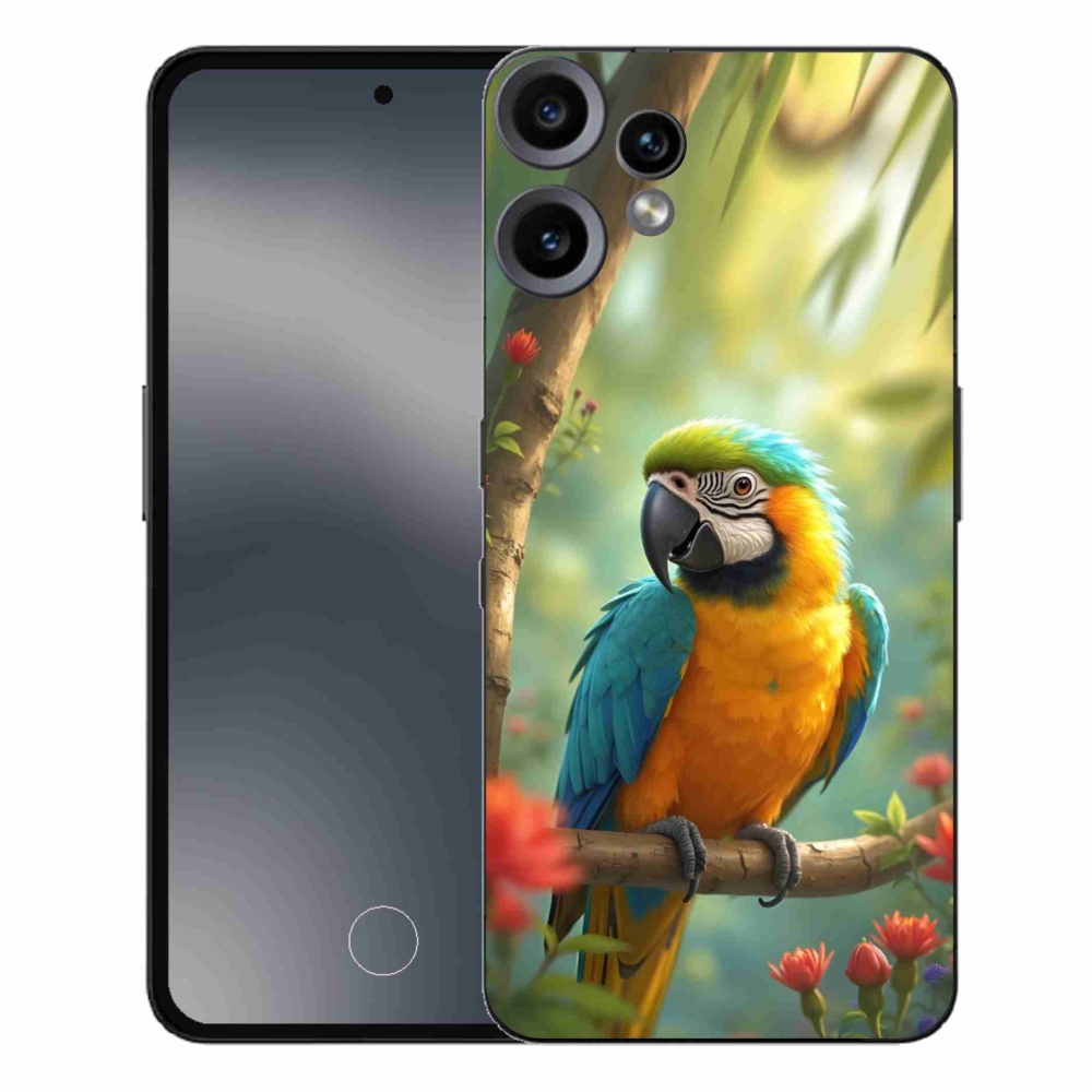 Gelový kryt mmCase na Nothing CMF Phone 2 Pro - papoušek ara modrožlutá