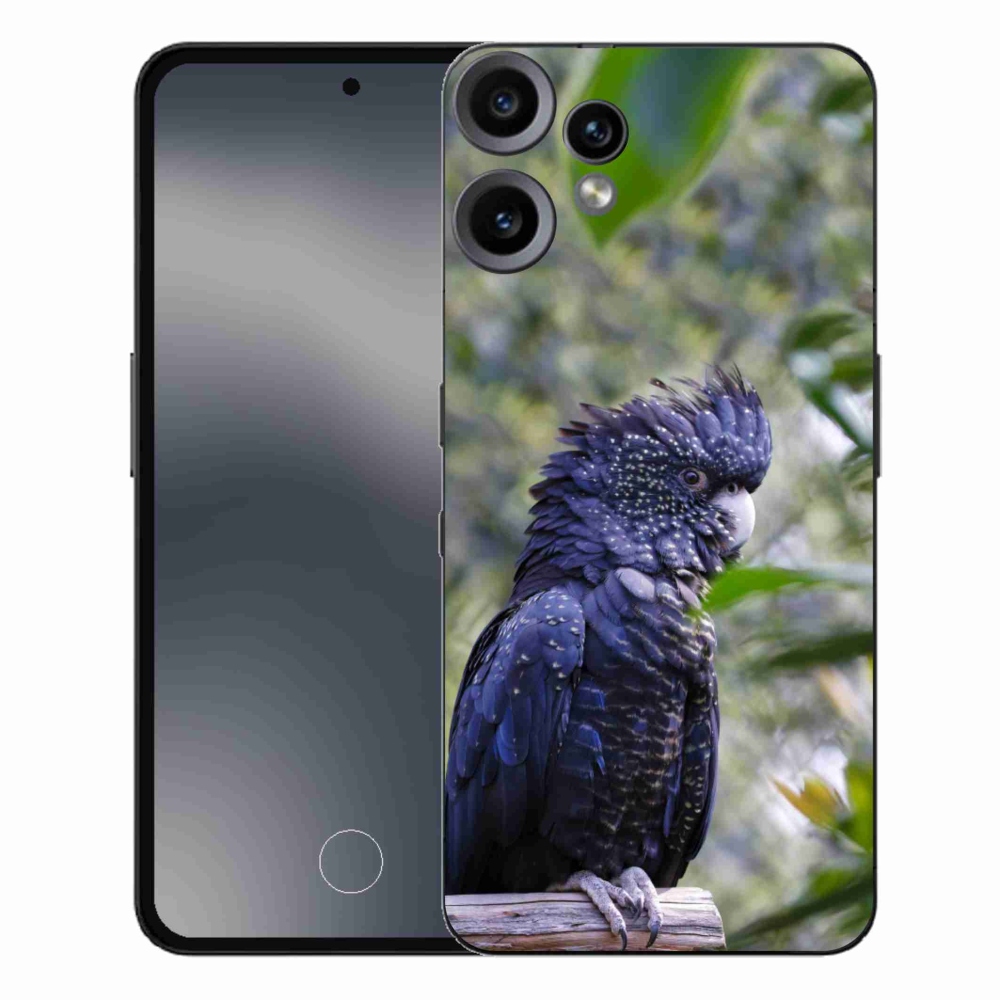 Gelový kryt mmCase na Nothing CMF Phone 2 Pro - papoušek kakadu černý