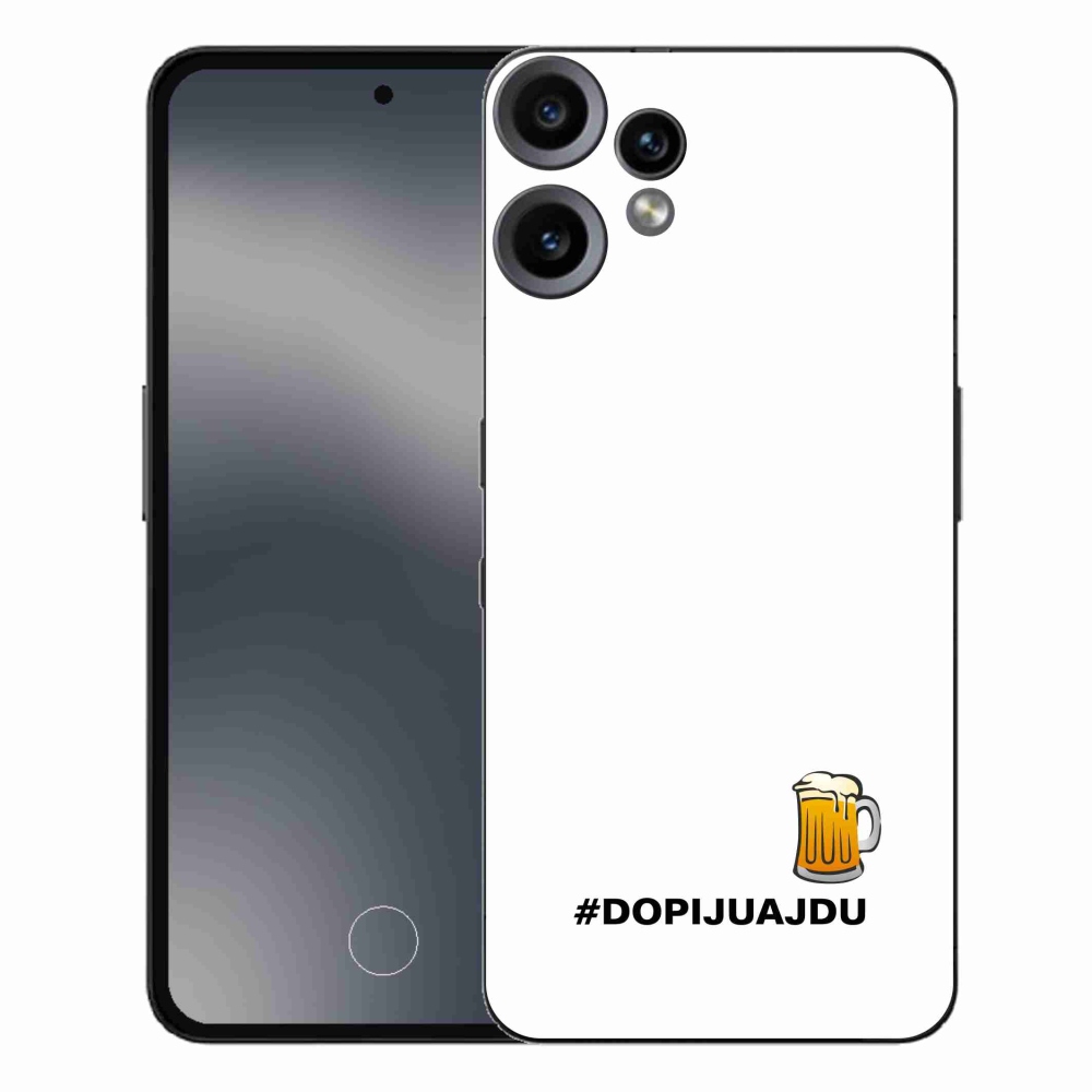 Gelový kryt mmCase na Nothing CMF Phone 2 Pro - pivní motiv 1 bílé pozadí