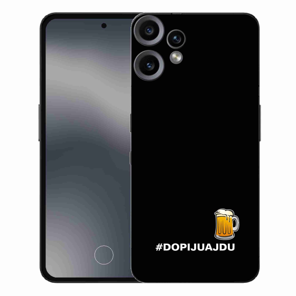 Gelový kryt mmCase na Nothing CMF Phone 2 Pro - pivní motiv 1 černé pozadí