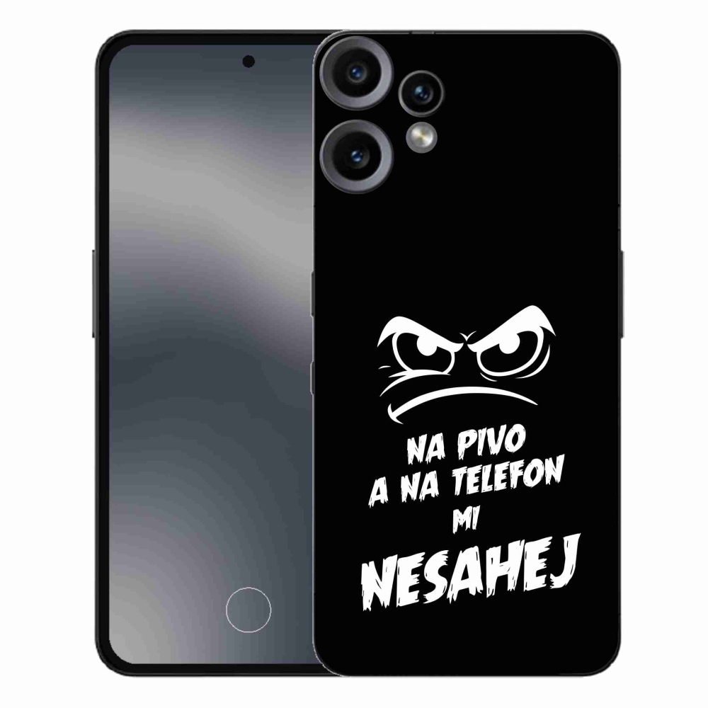 Gelový kryt mmCase na Nothing CMF Phone 2 Pro - pivní motiv 2 černé pozadí