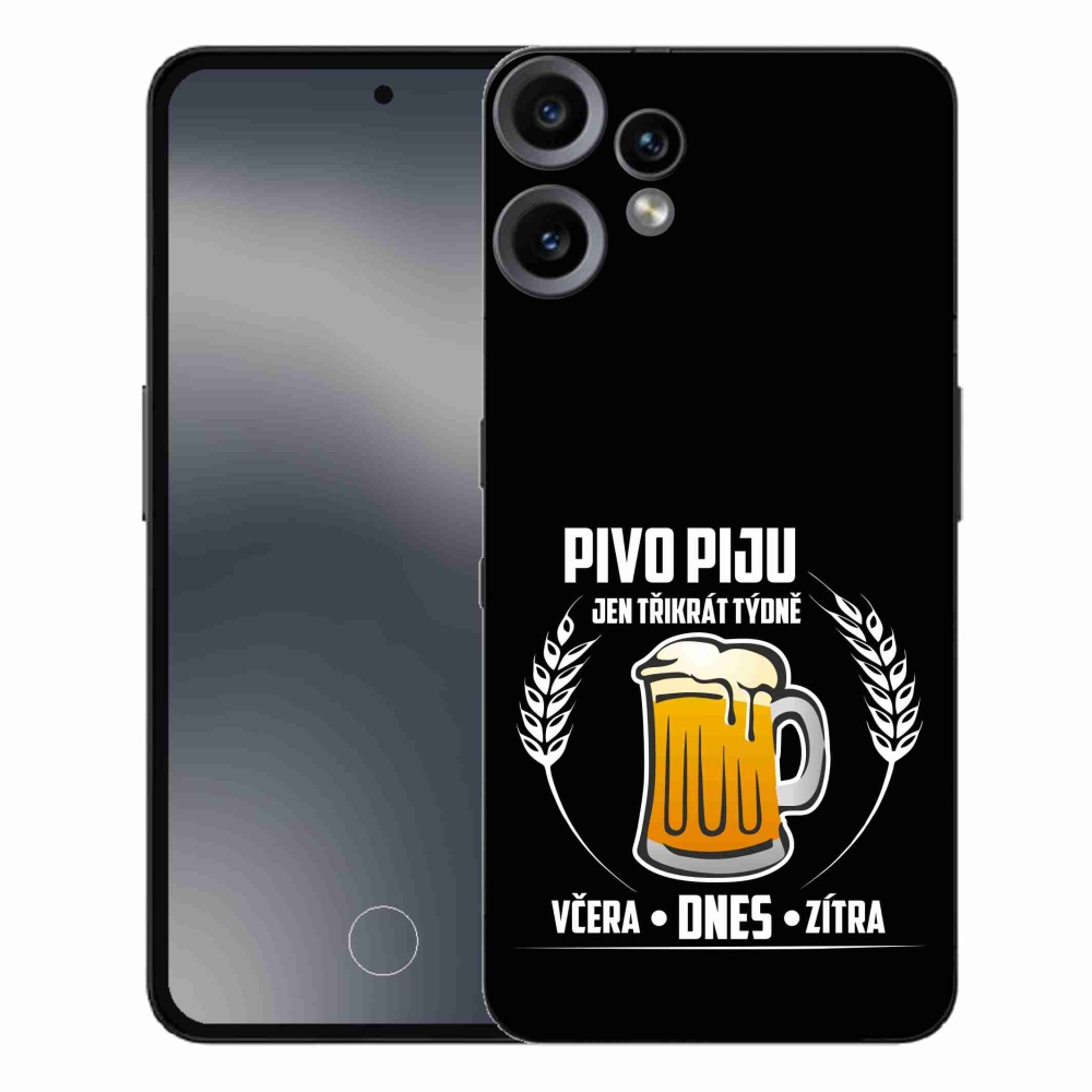 Gelový kryt mmCase na Nothing CMF Phone 2 Pro - pivní motiv černé pozadí