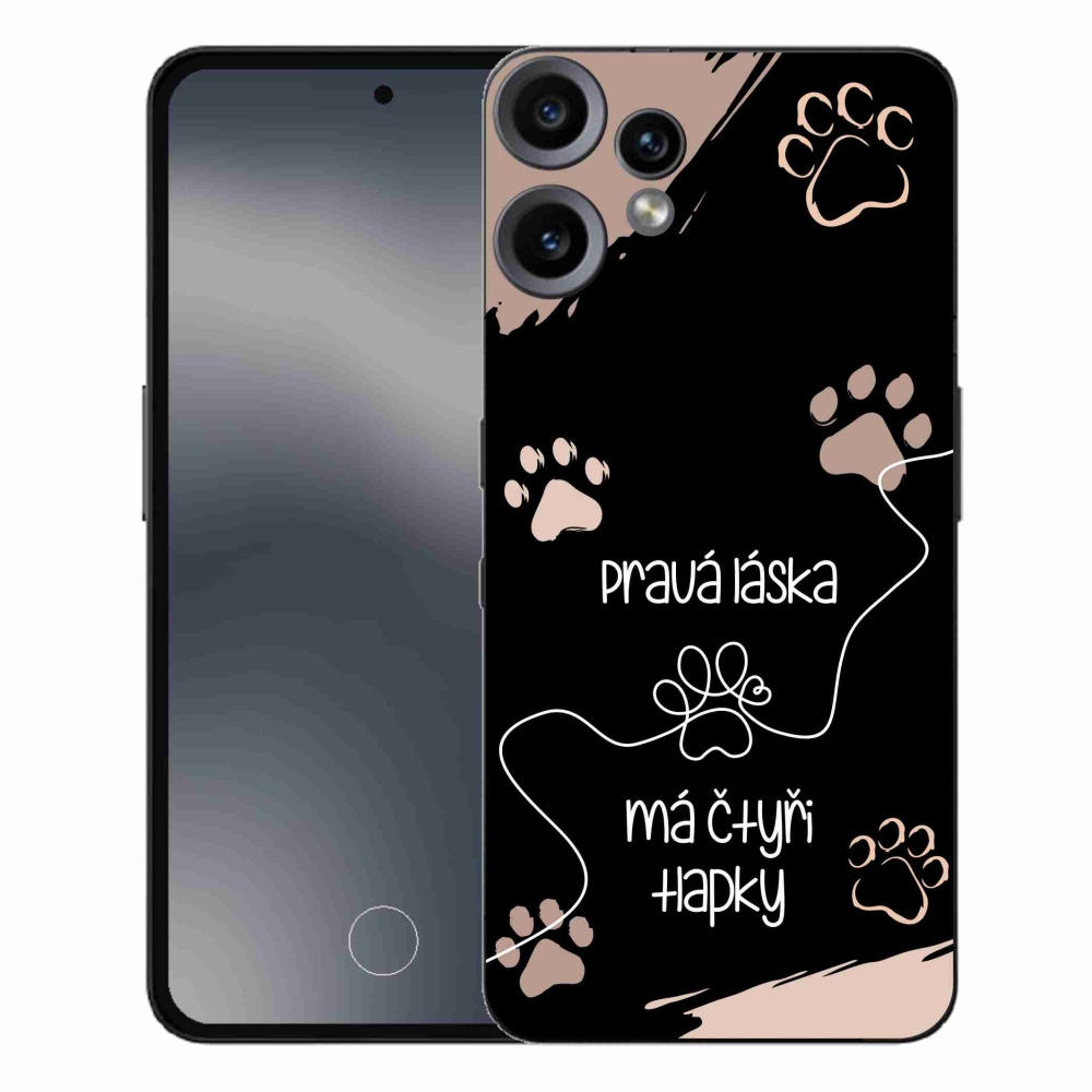 Gelový kryt mmCase na Nothing CMF Phone 2 Pro - psí motiv 1 černé pozadí