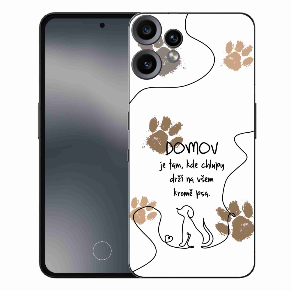 Gelový kryt mmCase na Nothing CMF Phone 2 Pro - psí motiv bílé pozadí