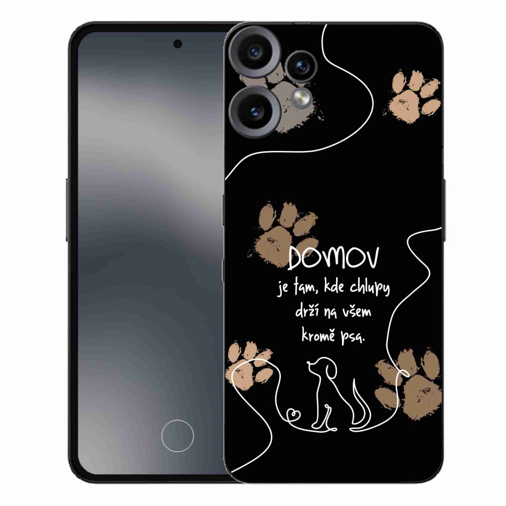 Gelový kryt mmCase na Nothing CMF Phone 2 Pro - psí motiv černé pozadí