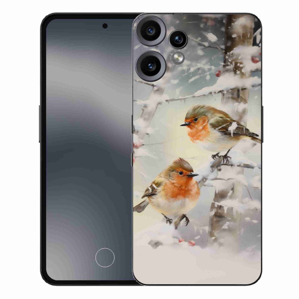 Gelový kryt mmCase na Nothing CMF Phone 2 Pro - ptáčci v zimě
