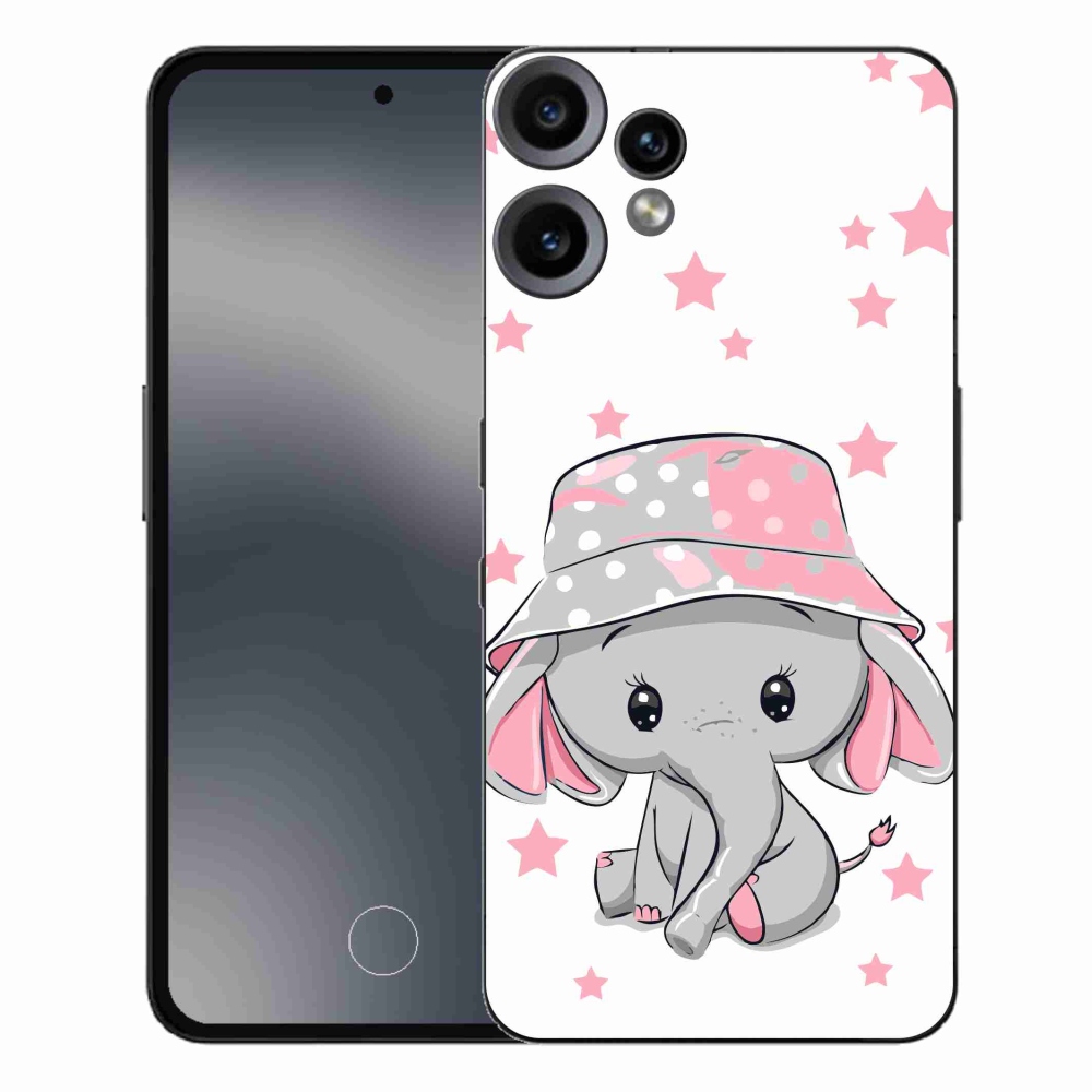 Gelový kryt mmCase na Nothing CMF Phone 2 Pro - růžový slon