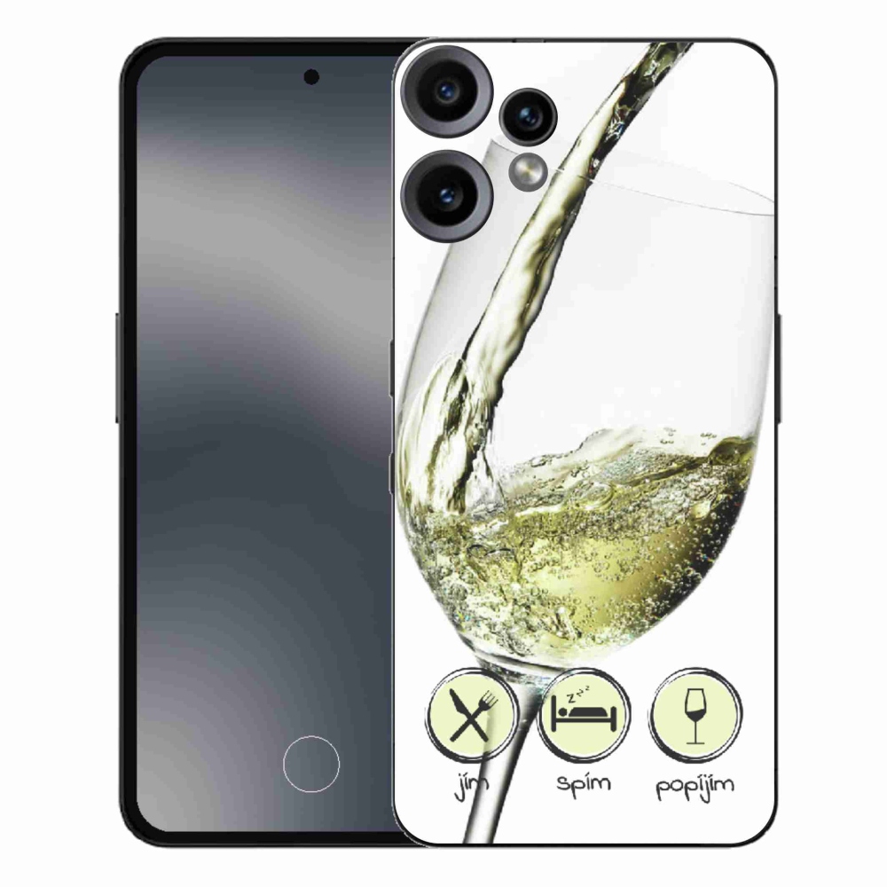 Gelový kryt mmCase na Nothing CMF Phone 2 Pro - sklenička vína bílé