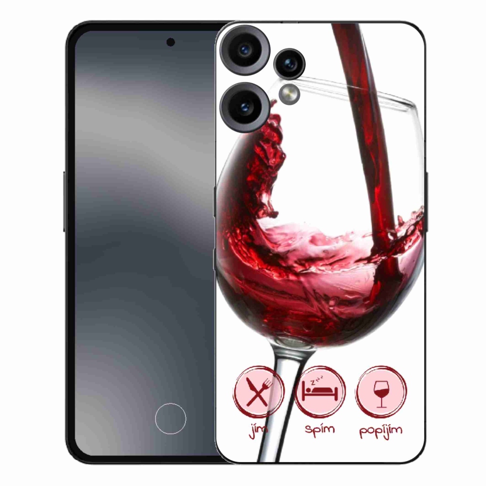 Gelový kryt mmCase na Nothing CMF Phone 2 Pro - sklenička vína červené