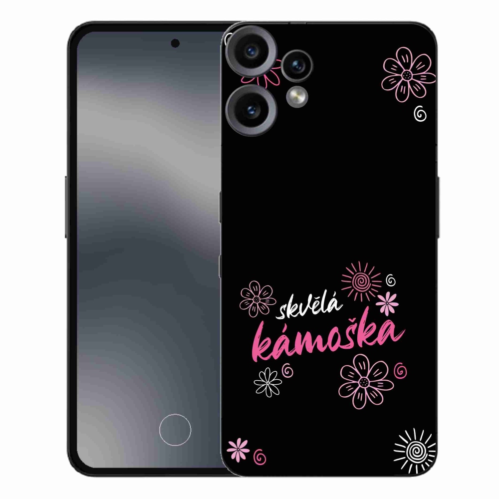 Gelový kryt mmCase na Nothing CMF Phone 2 Pro - skvělá kámoška černé pozadí