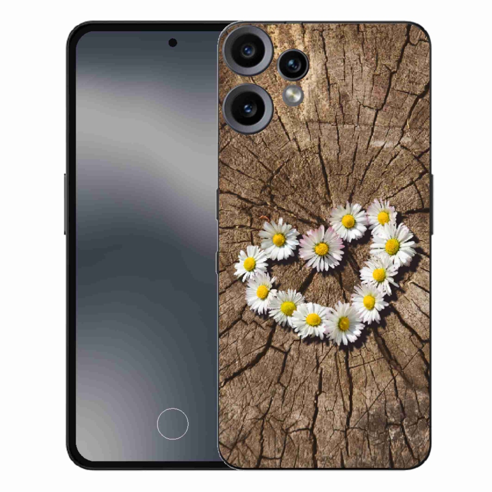 Gelový kryt mmCase na Nothing CMF Phone 2 Pro - srdce z kopretin