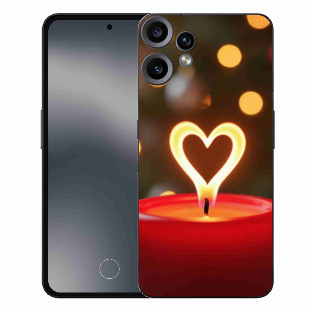 Gelový kryt mmCase na Nothing CMF Phone 2 Pro - srdce z plamene