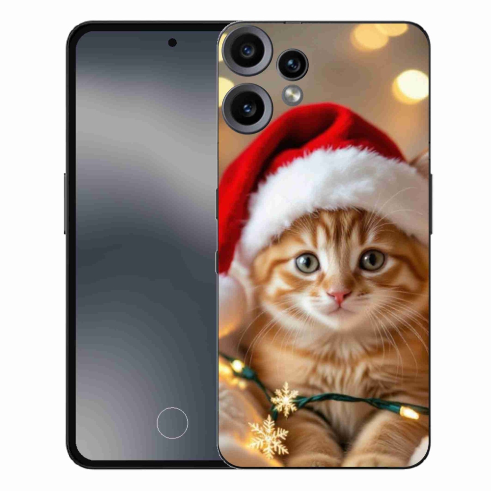 Gelový kryt mmCase na Nothing CMF Phone 2 Pro - vánoční kotě