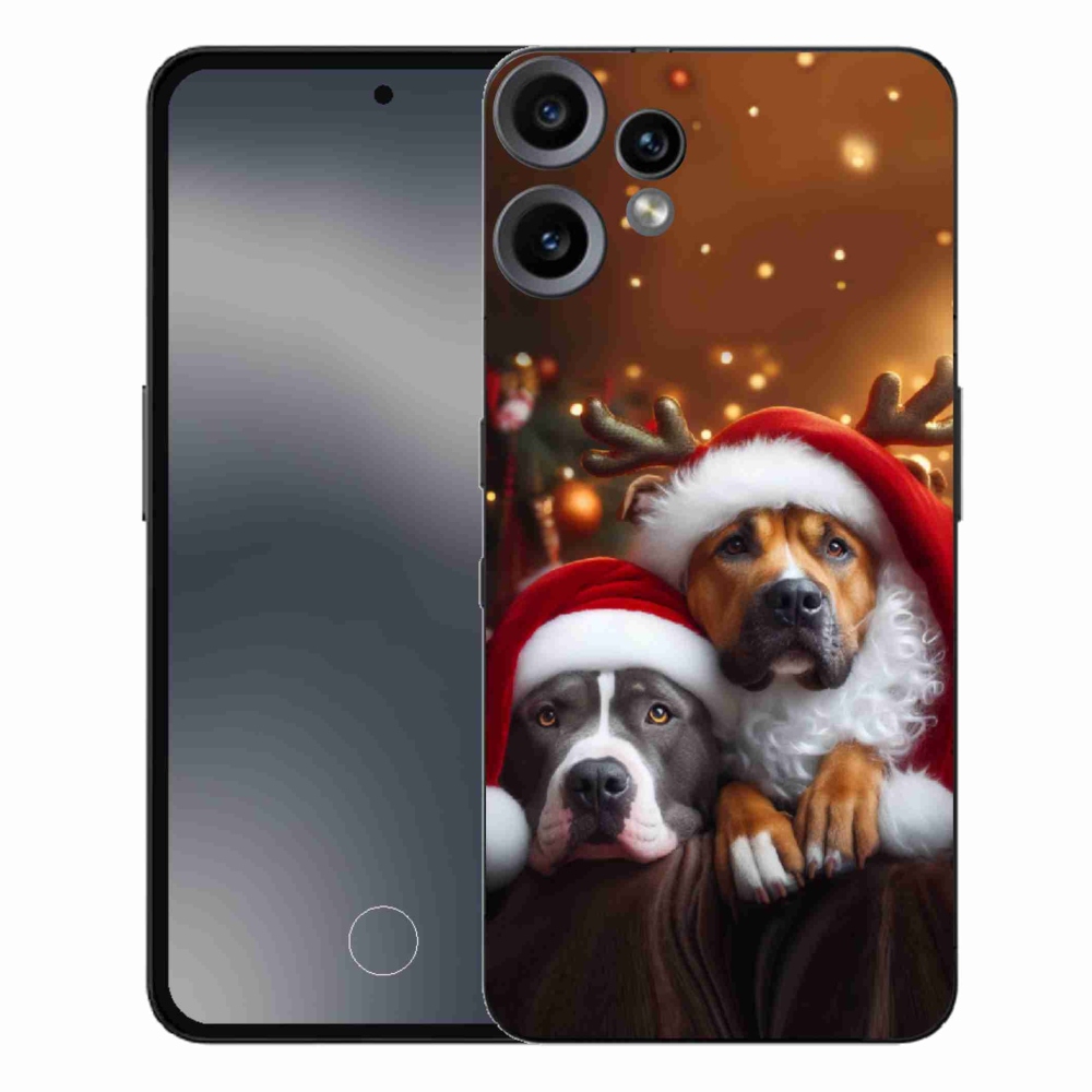 Gelový kryt mmCase na Nothing CMF Phone 2 Pro - vánoční psi