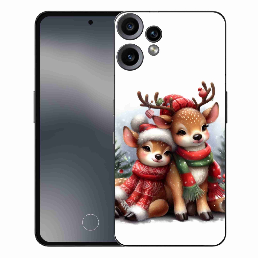 Gelový kryt mmCase na Nothing CMF Phone 2 Pro - vánoční sobi