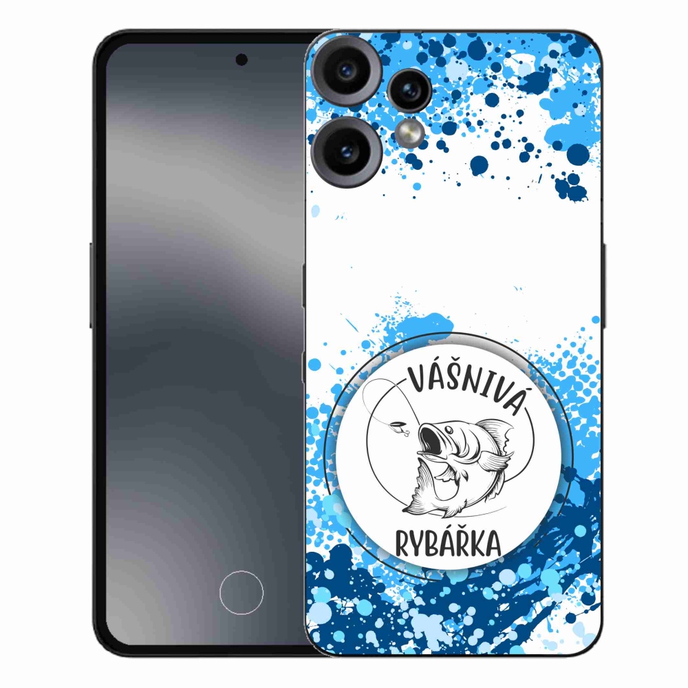 Gelový kryt mmCase na Nothing CMF Phone 2 Pro - vášnivá rybářka bílé pozadí