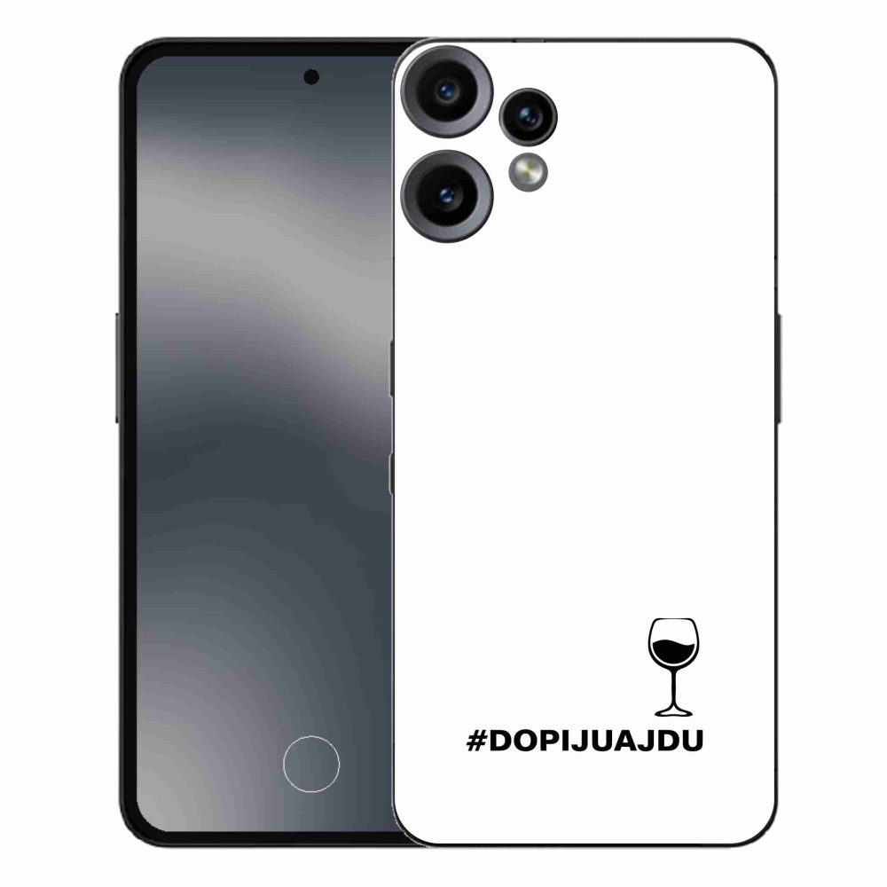 Gelový kryt mmCase na Nothing CMF Phone 2 Pro - vinný motiv bílé pozadí