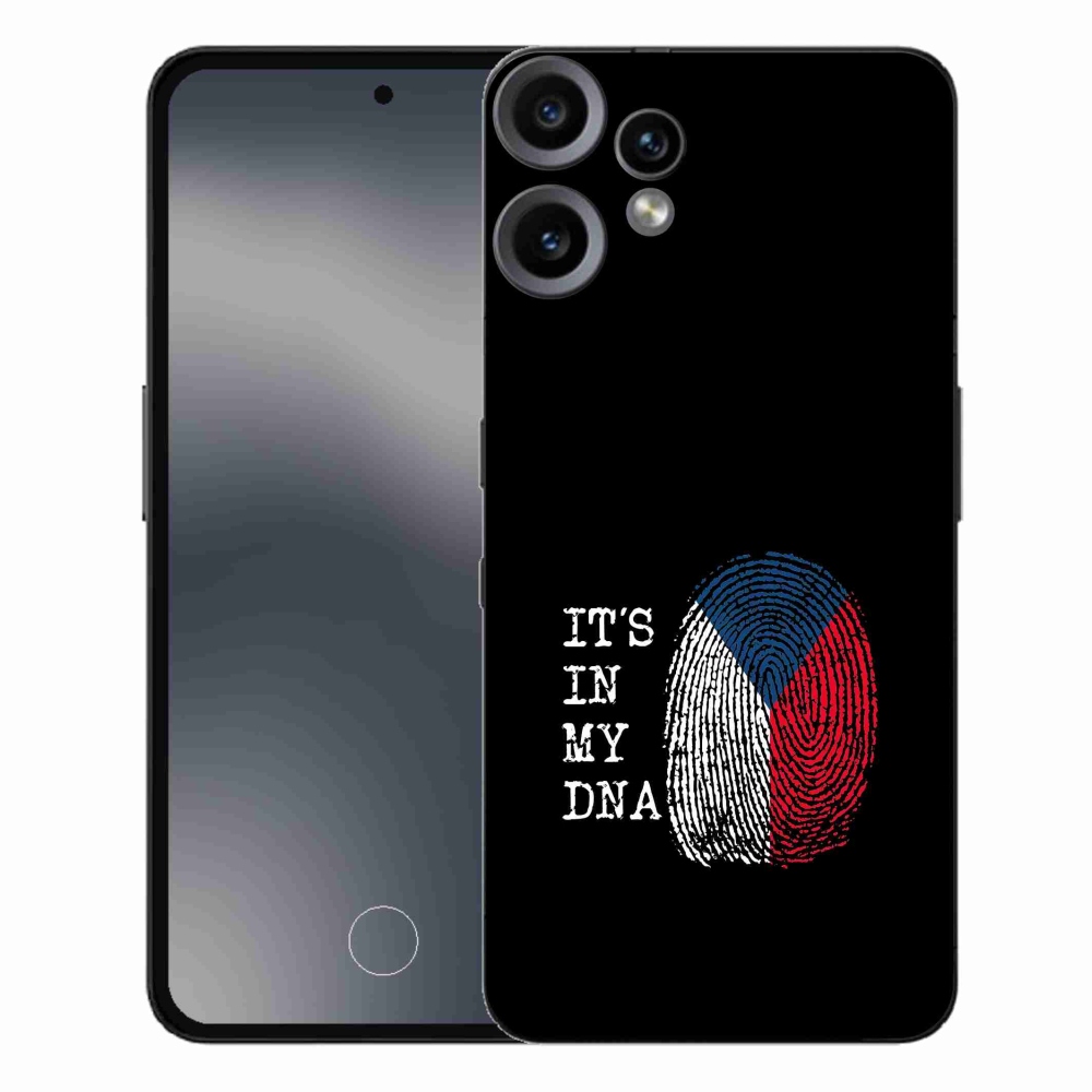 Gelový kryt mmCase na Nothing CMF Phone 2 Pro - vlajka otisk prstu černé pozadí