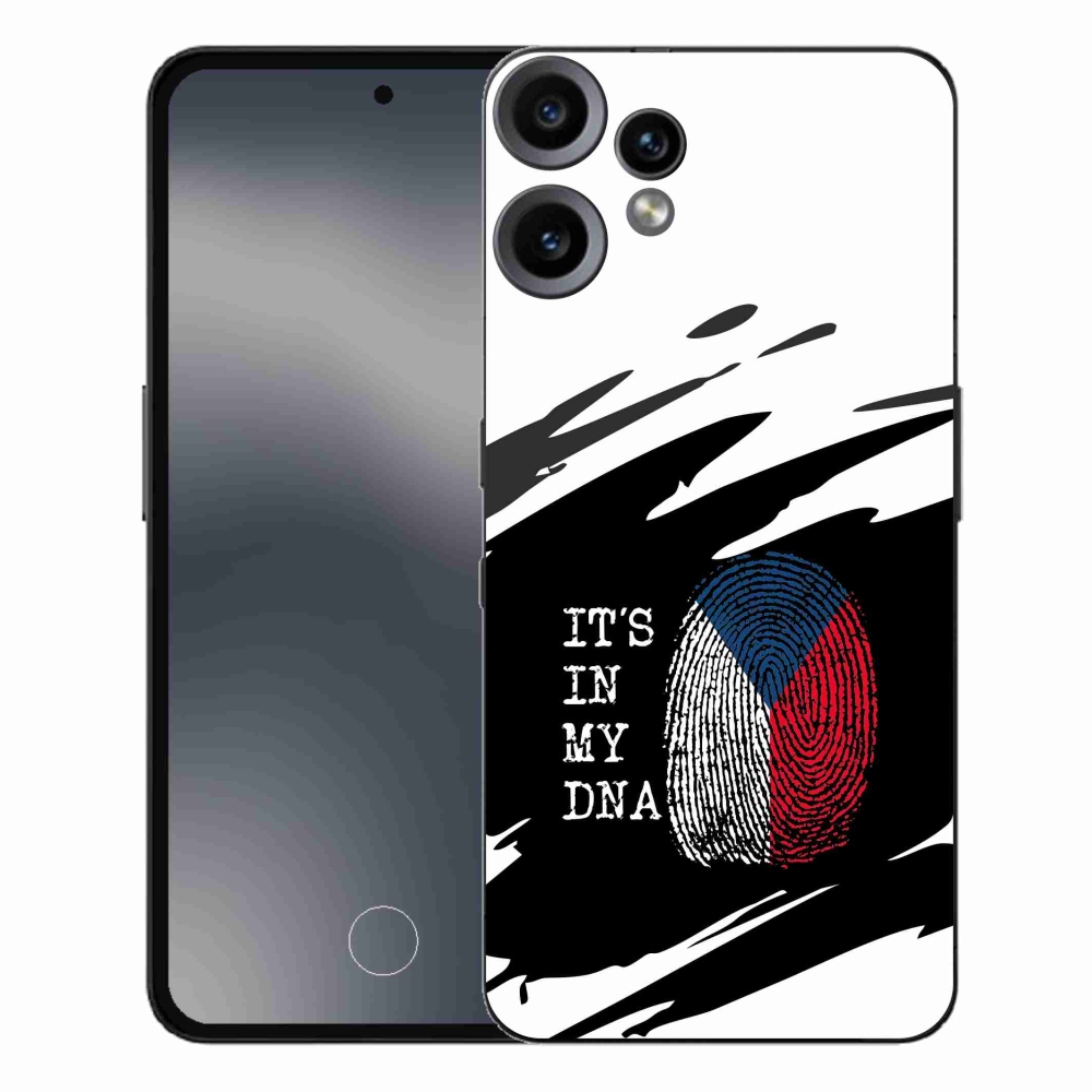 Gelový kryt mmCase na Nothing CMF Phone 2 Pro - vlajka otisk prstu černobílé pozadí
