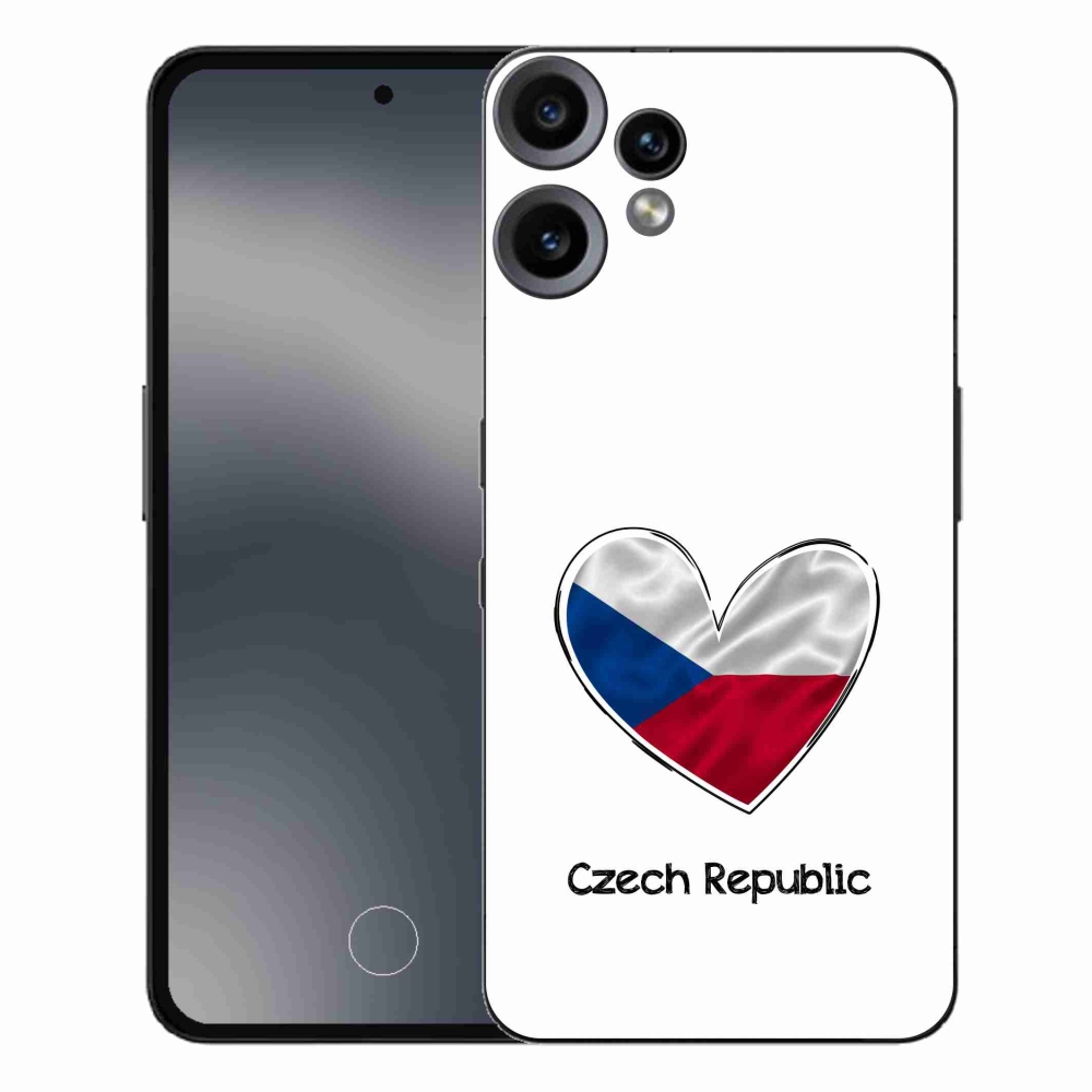 Gelový kryt mmCase na Nothing CMF Phone 2 Pro - vlajka srdce bílé pozadí