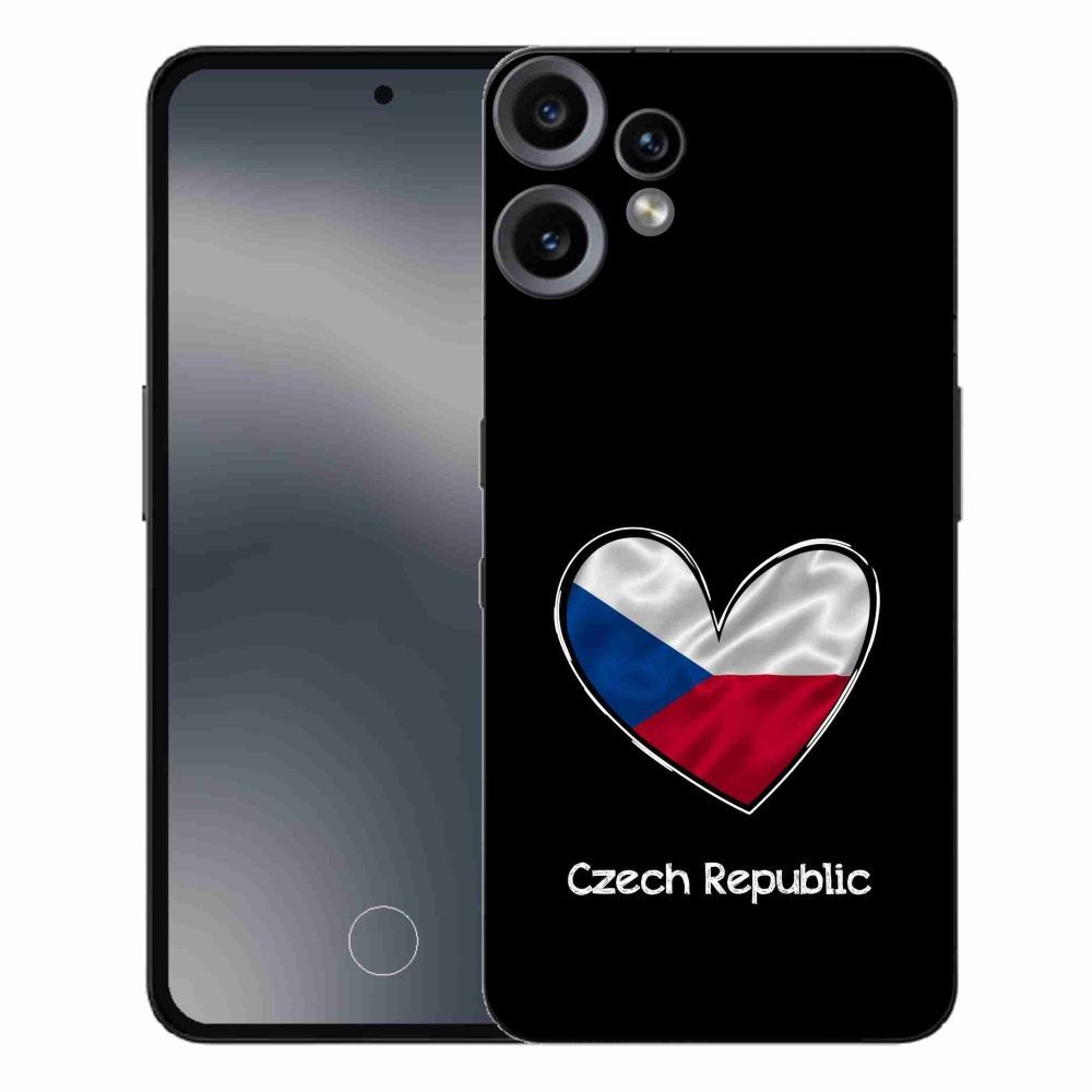 Gelový kryt mmCase na Nothing CMF Phone 2 Pro - vlajka srdce černé pozadí