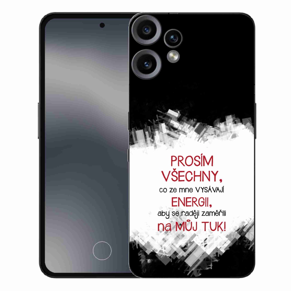 Gelový kryt mmCase na Nothing CMF Phone 2 Pro - vtipný text 1 červený