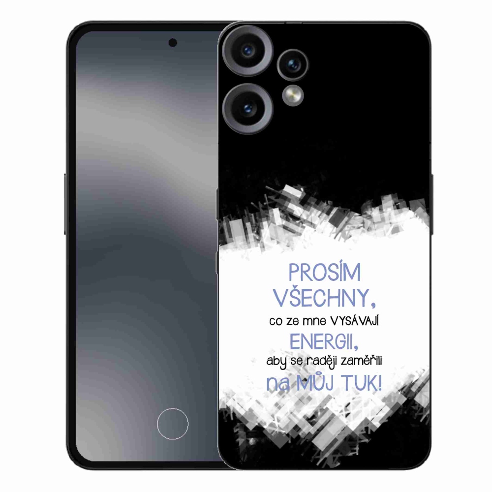 Gelový kryt mmCase na Nothing CMF Phone 2 Pro - vtipný text 1 modrý