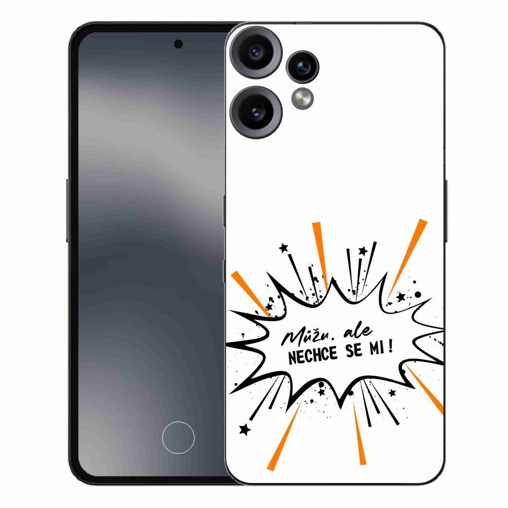 Gelový kryt mmCase na Nothing CMF Phone 2 Pro - vtipný text 11 bílé pozadí